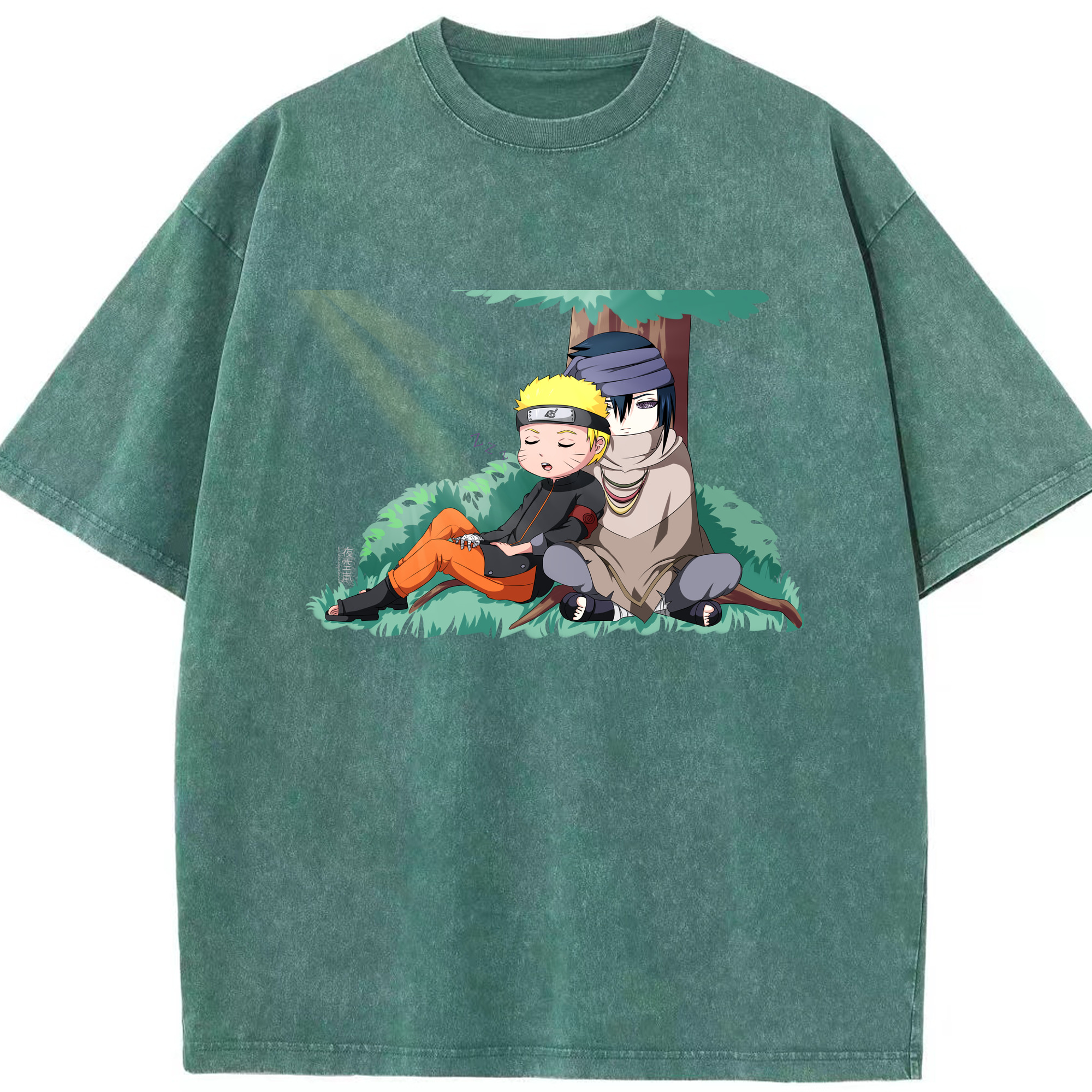 （画像用） NARUTO -ナルト- うずまき ナルト Uzumaki Naruto 綿100% ヴィンテージ風 半袖Tシャツ（フロントプリント）